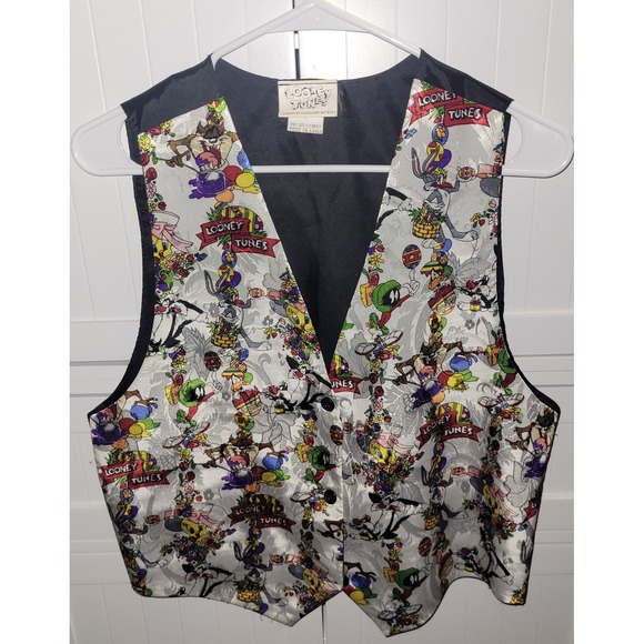 Looney Tunes Mania Other - Looney Tunes Easter Vest‎ Bugs Bunny Daffy Duck Tweety Vintage 90s osfm large